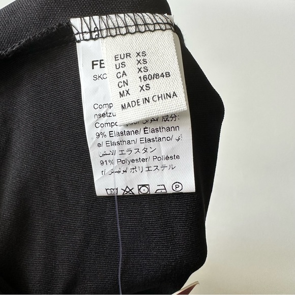 Plunging Neckline Black Bodysuit size XS - Picture 4 of 5